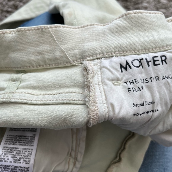 MOTHER The Hustler Ankle Fray Jeans in Second Chance Green Womens Size 28 - Picture 14 of 16